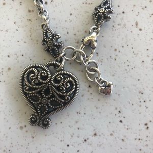 Brighton sterling silver heart toggle bracelet